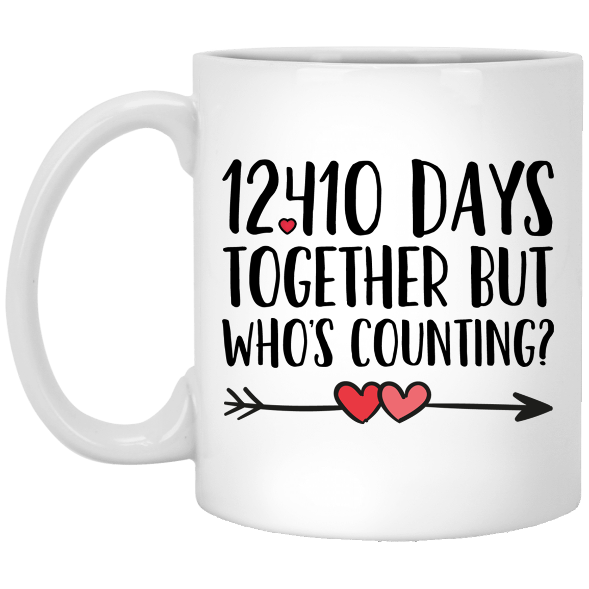 34º Aniversario 11 oz. Taza blanca