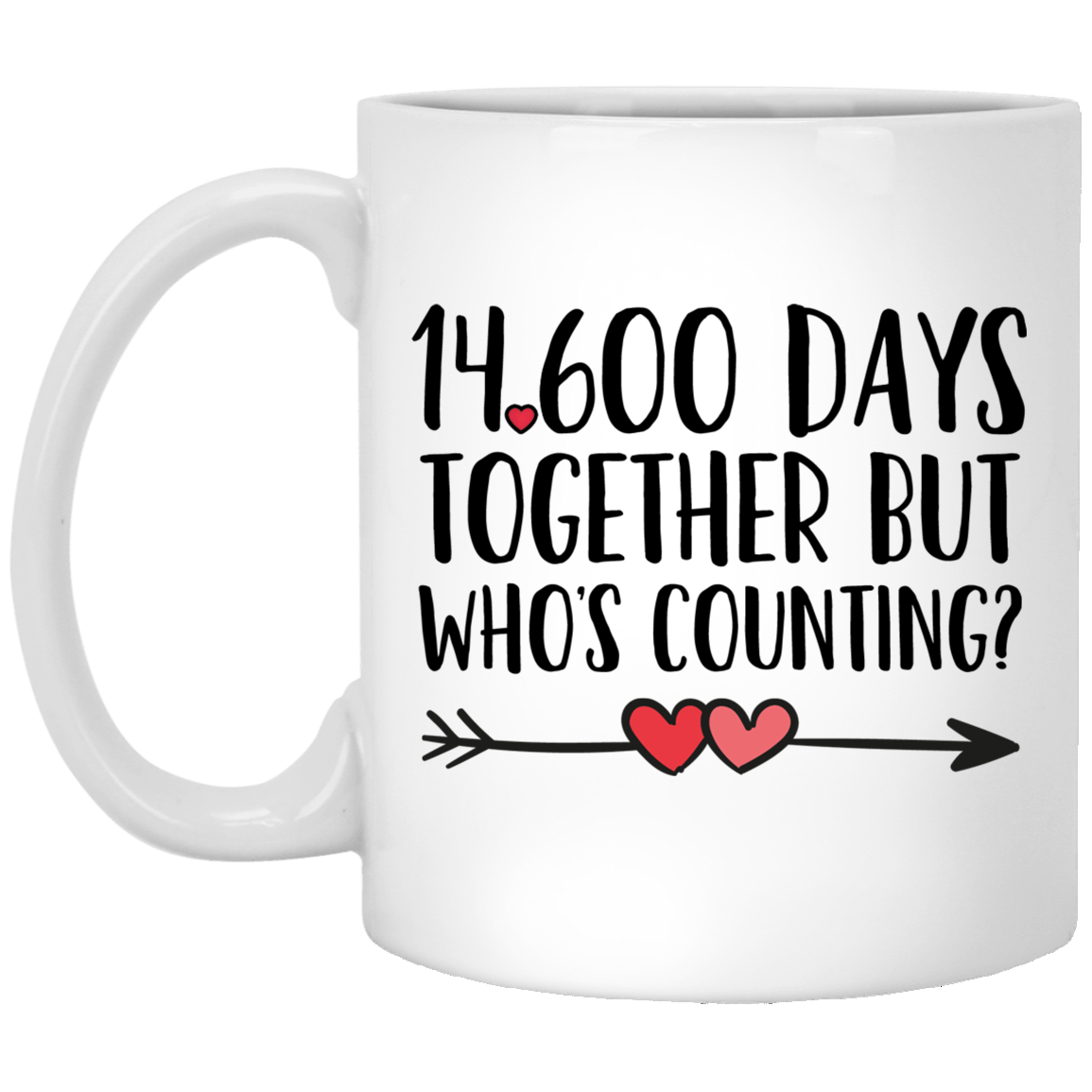 40 Aniversario 11 oz. Taza blanca