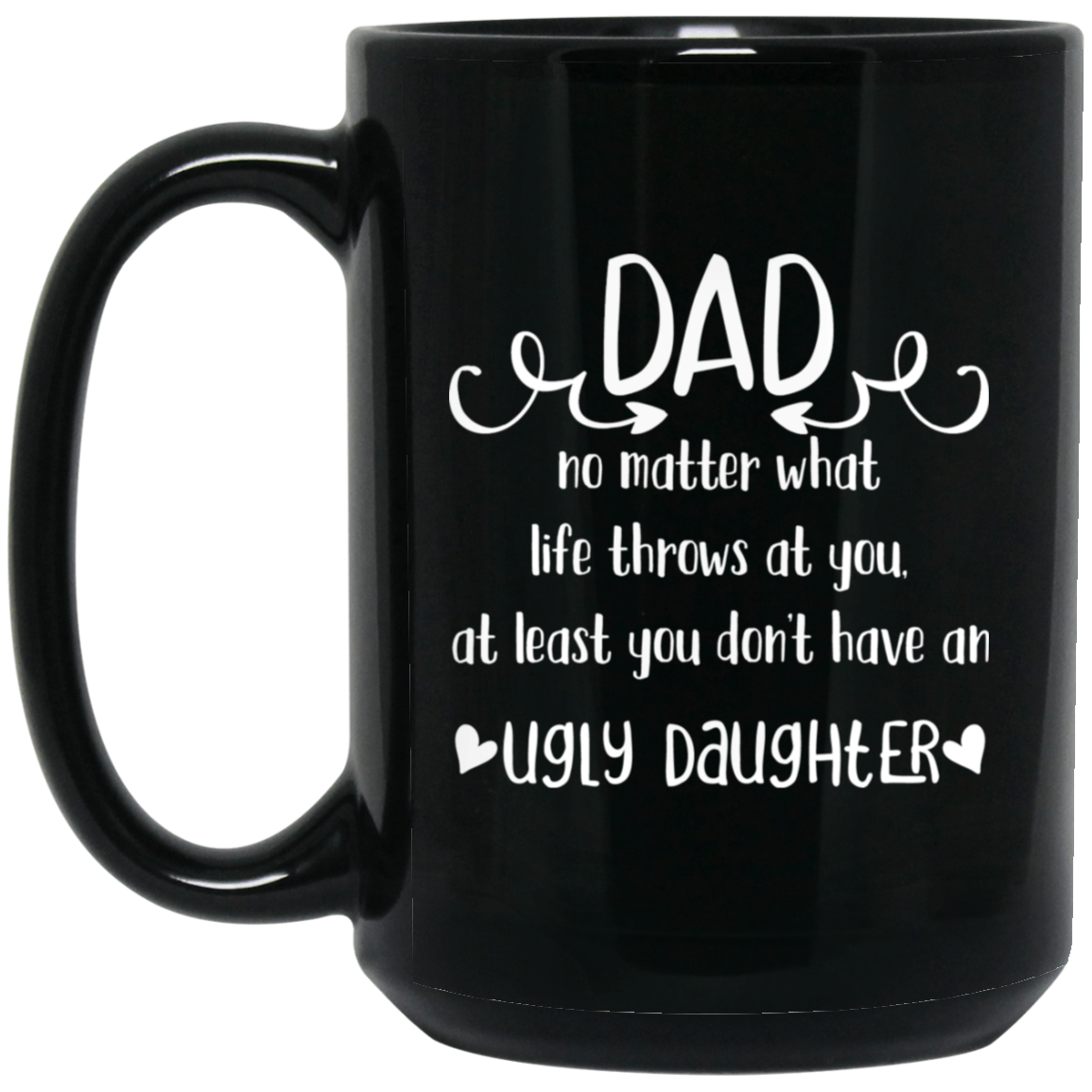 Ugly Daughter 15 oz. Black Mug