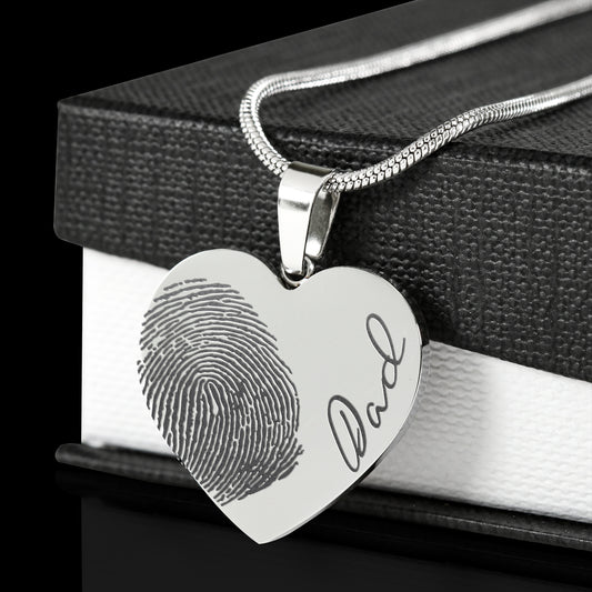 Collar de huellas dactilares personalizado