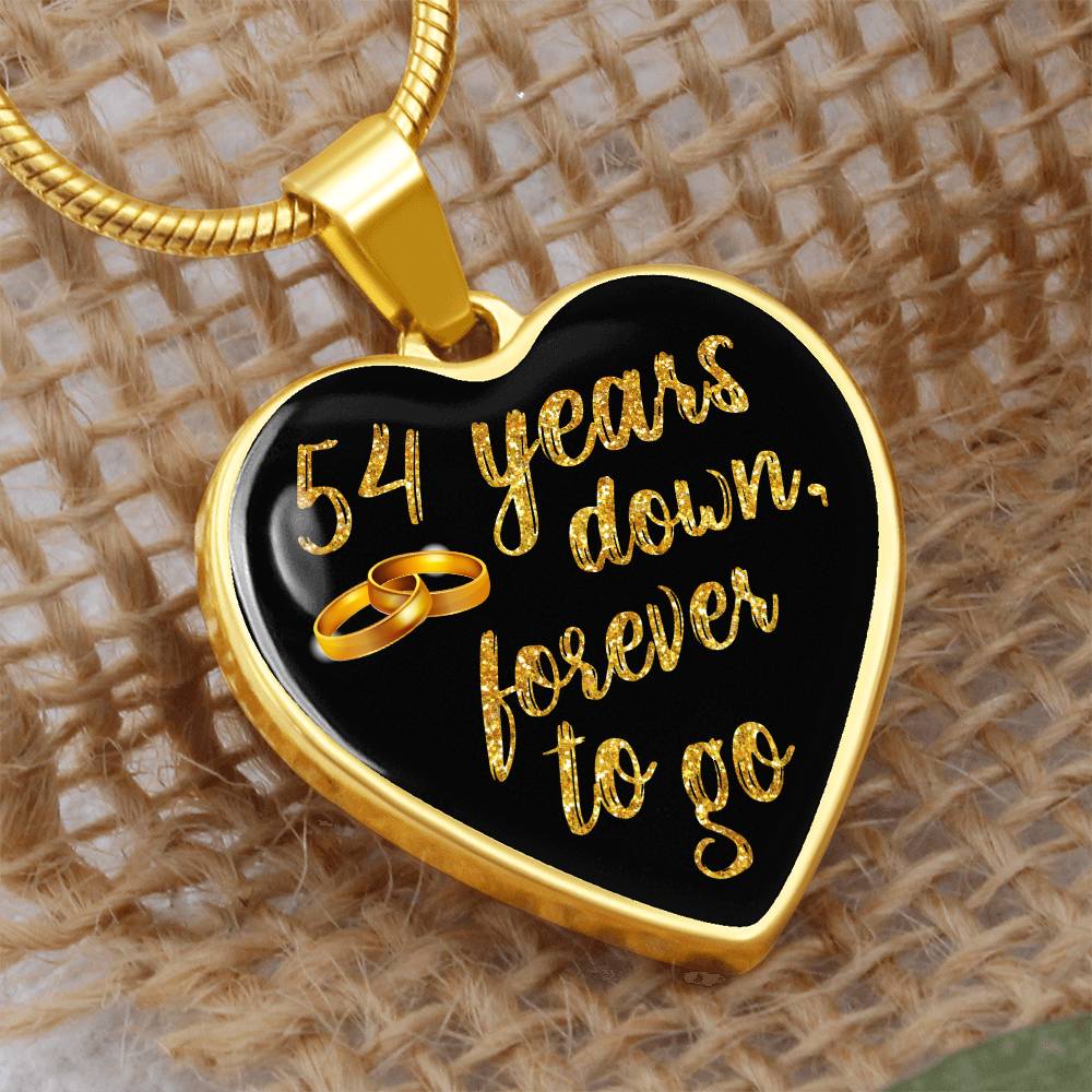 54th Year Anniversary Necklace - Gold