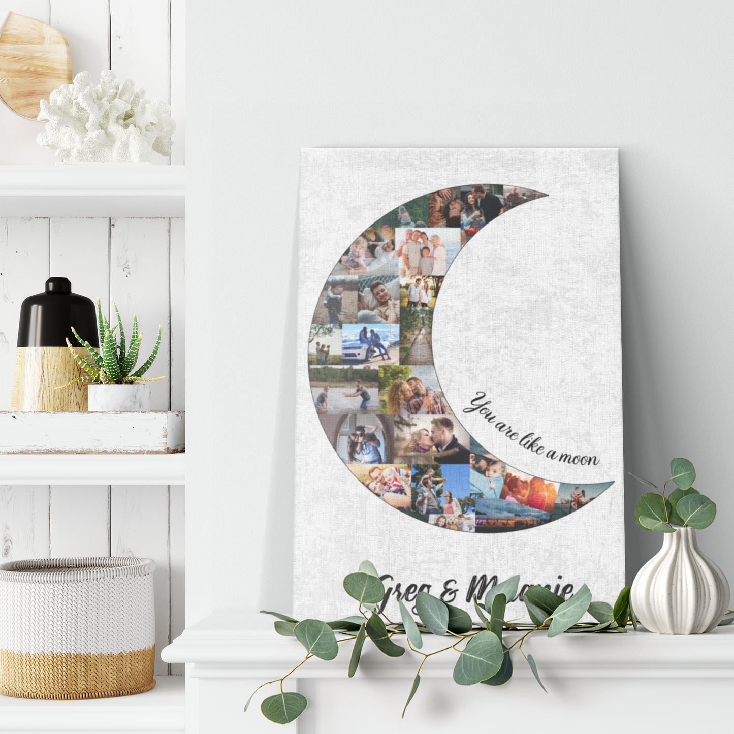 Moon Photo Collage - Personalized Collage Canvas