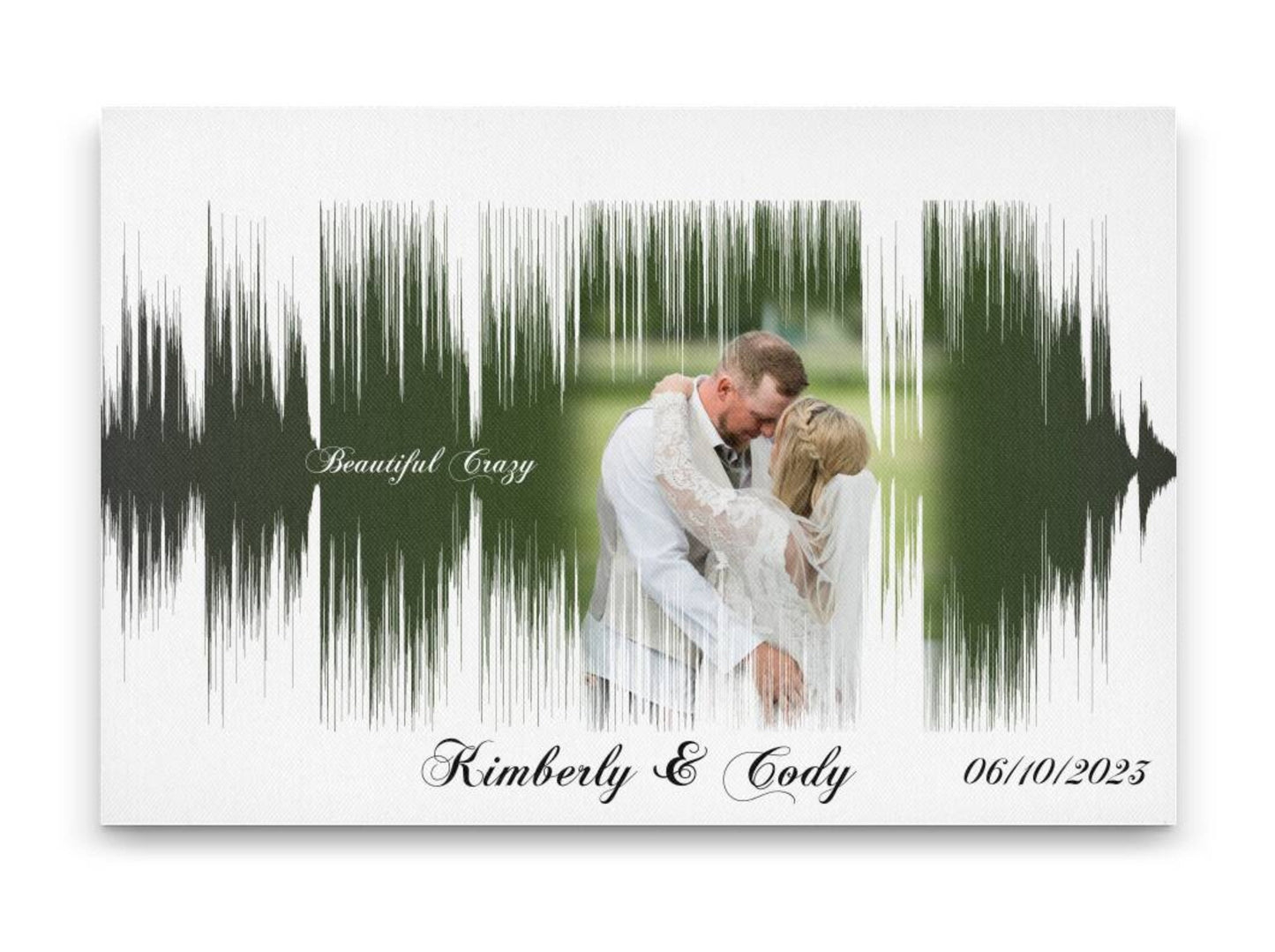 Photo Sound Wave Song Print Personalised Canvas