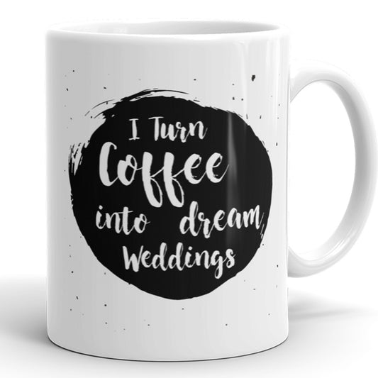 Convierto el café en bodas de ensueño: taza de café divertida para planificadores de bodas