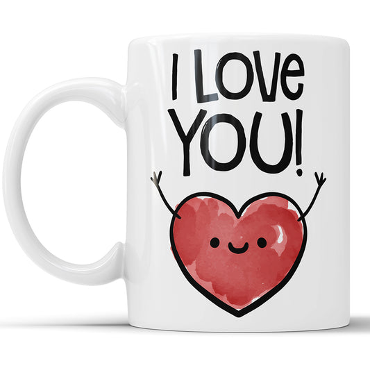 Taza de café Te amo lindo corazón