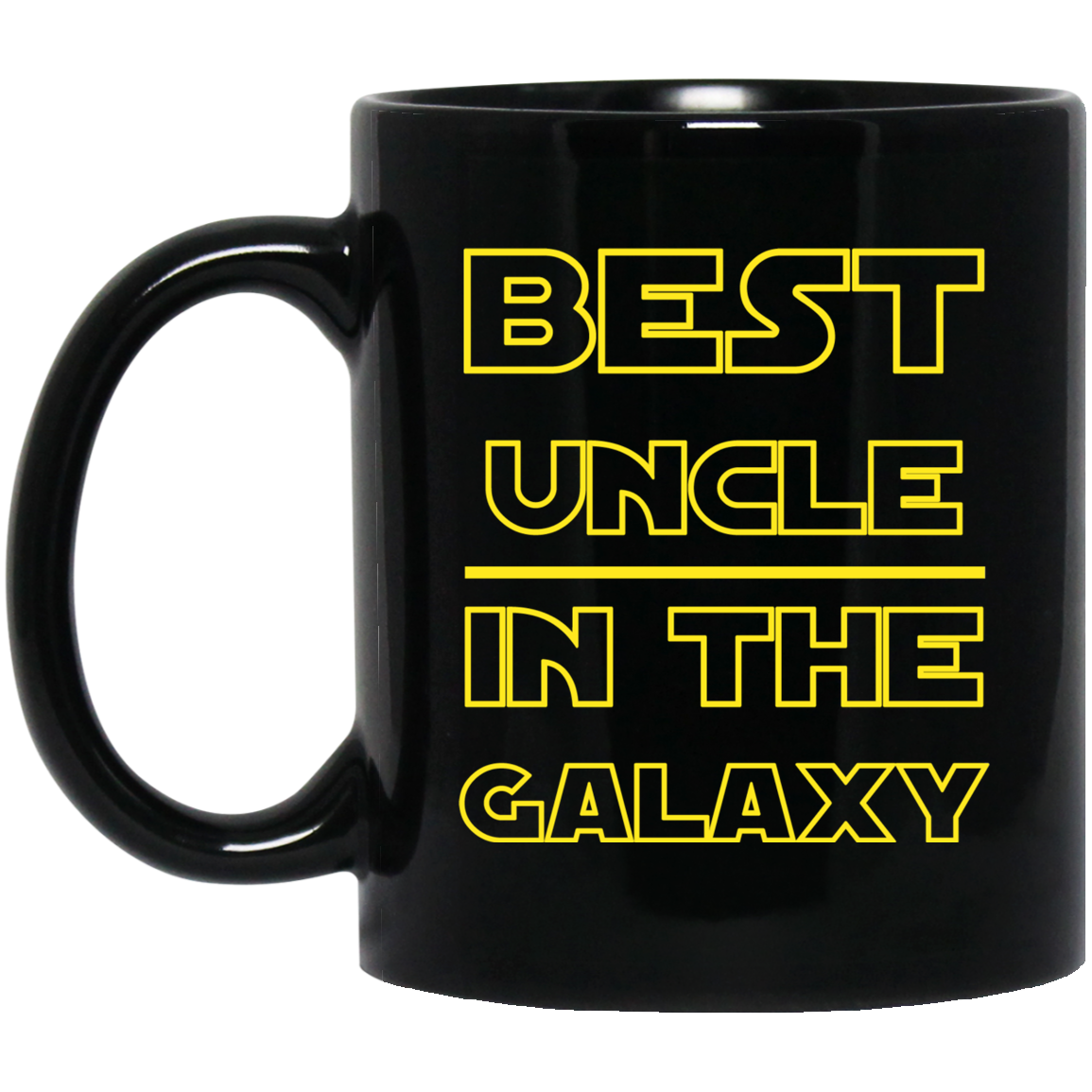 Best Uncle In The Galaxy 11 oz. Black Mug