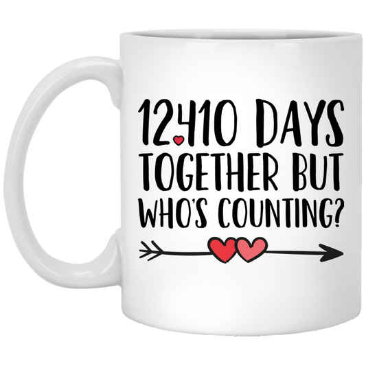 34th Anniversary 11 oz. White Mug