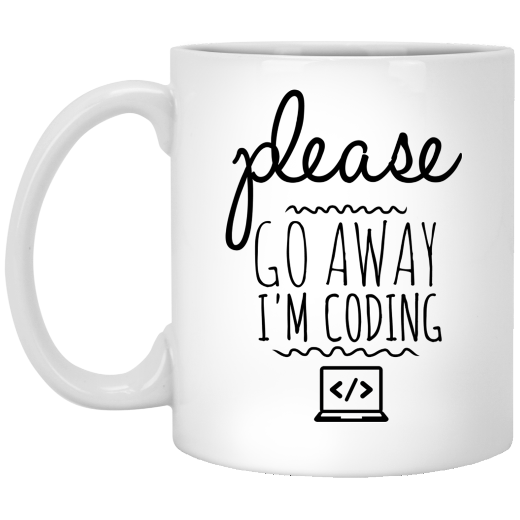 Bitte gehen Sie weg, ich programmiere – lustige Kaffeetasse für Programmierer