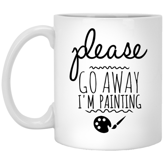 Bitte gehen Sie weg, ich male – lustige Kaffeetasse für Maler