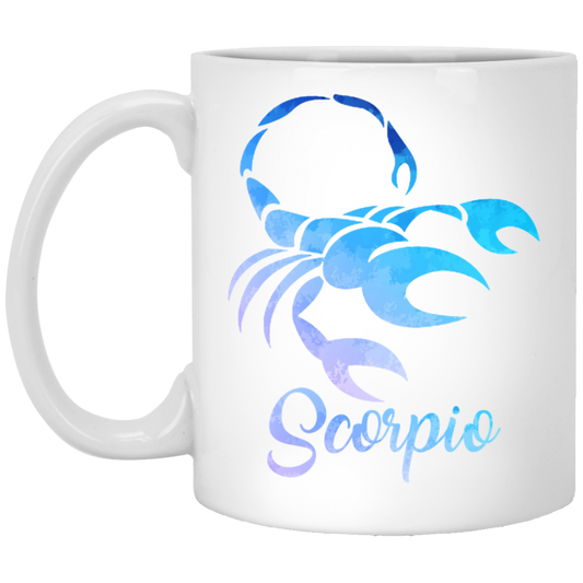 Escorpio 11 oz. Taza blanca