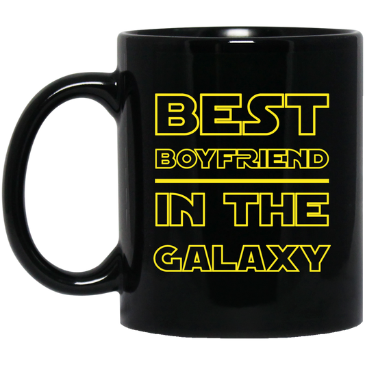 Best Boyfriend In The Galaxy 11 oz. Black Mug