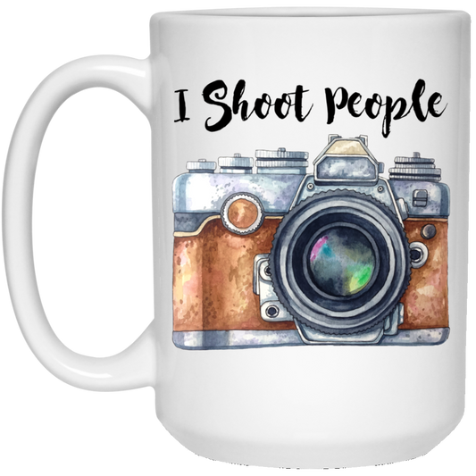 I Shoot People 15 oz. White Mug