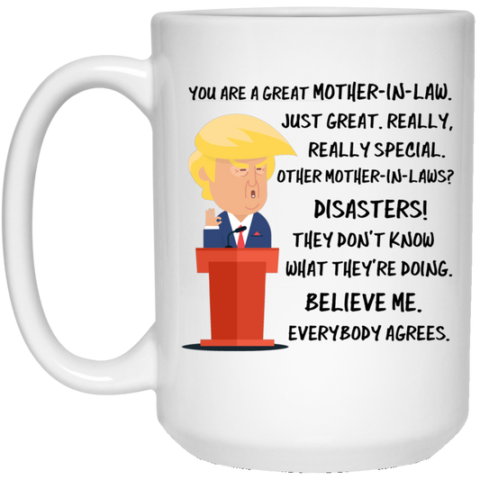 Taza Trump Suegra 15 oz. Taza blanca