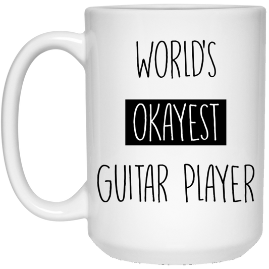 El guitarrista más bueno del mundo, 15 oz. Taza blanca