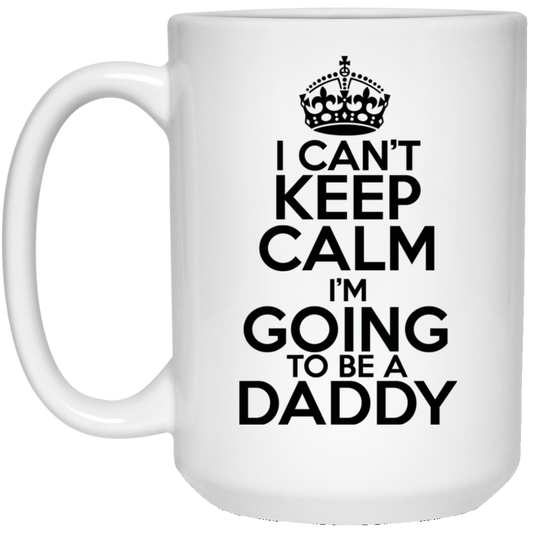 No puedo mantener la calma Voy a ser papá 15 oz. Taza blanca