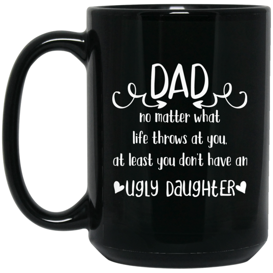 Hija fea 15 oz. Taza negra