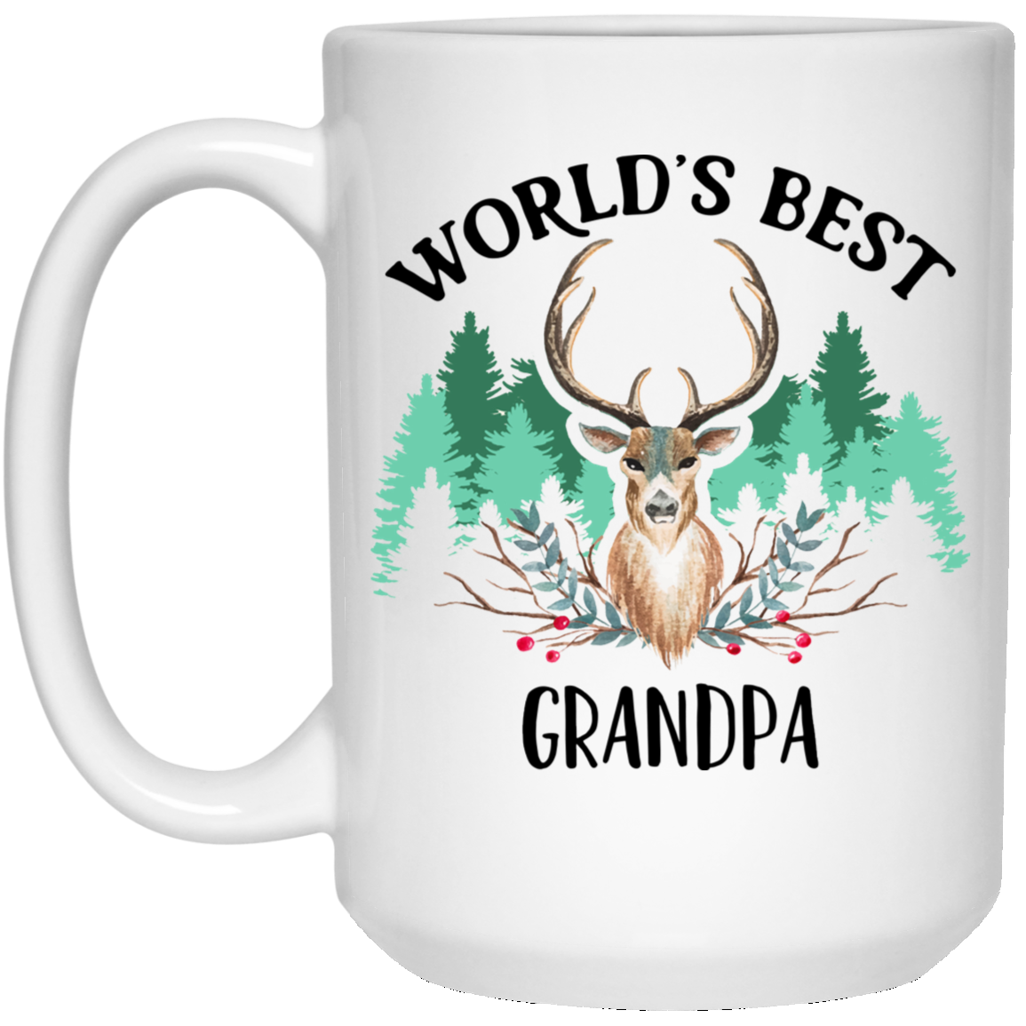 Worlds Best Grandpa 15 oz. White Mug