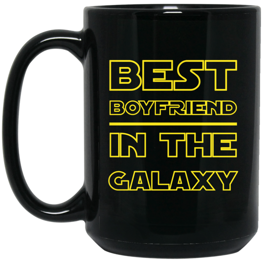 El mejor novio de la galaxia 15 oz. Taza negra