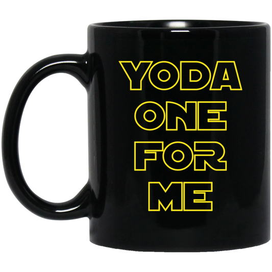 Yoda uno para mí 11 oz. Taza negra