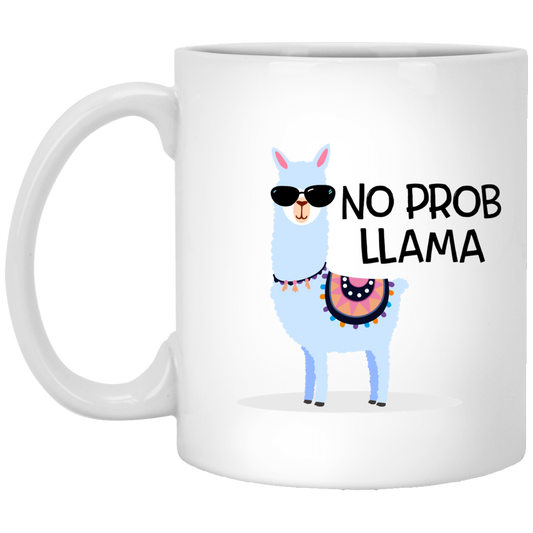 No hay problema Llama 11 oz. Taza blanca