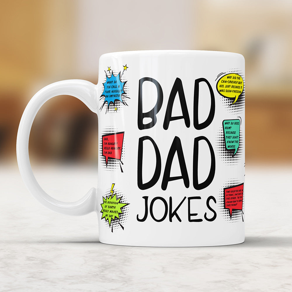 Bad Dad Jokes – Lustige Kaffeetasse für Papa