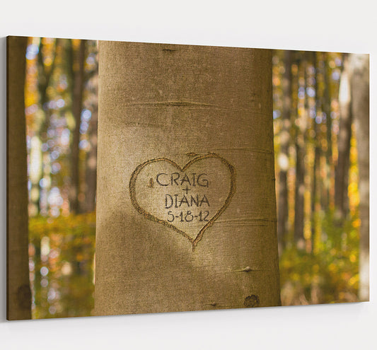 Lovers Tree - Personalized Wedding & Anniversary Canvas Wall Art