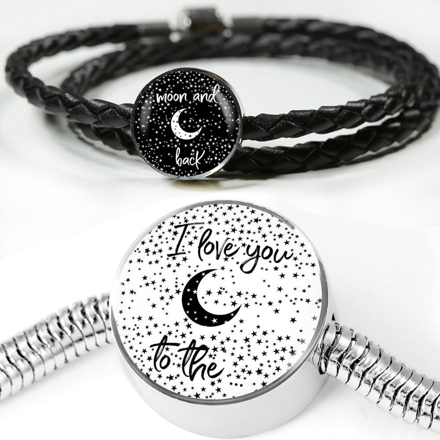 Couple Matching Bracelets - Love You To The Moon And Back