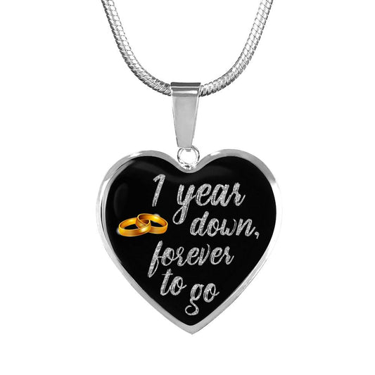 1 Year Anniversary Necklace Silver