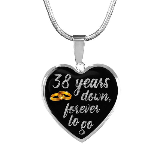 38 Year Anniversary Necklace Silver