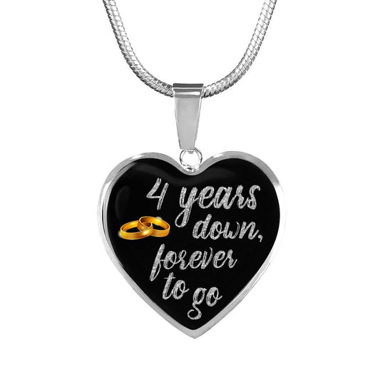 4 Year Anniversary Necklace Silver