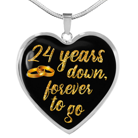 24 Year Anniversary Necklace Gold