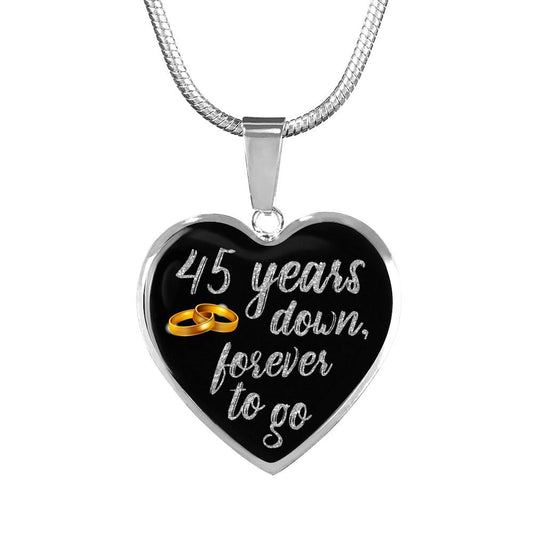 45 Year Anniversary Necklace Silver