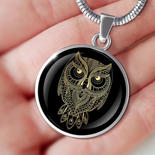 Gold Owl Necklace - Luxury Owl Pendant
