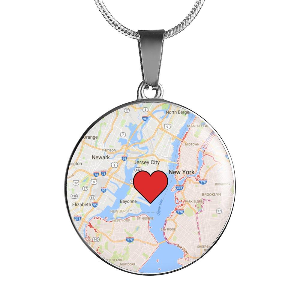 Where We Met Map Pendant - Custom Luxury Necklace