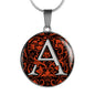 Letra A - Collar Inicial Rojo