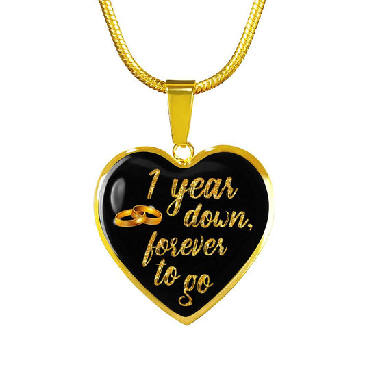 1 Year Anniversary Necklace Gold