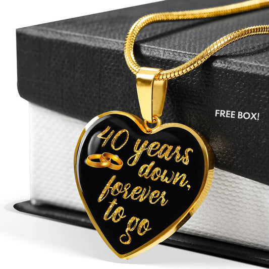 40 Years Anniversary Necklace Gold