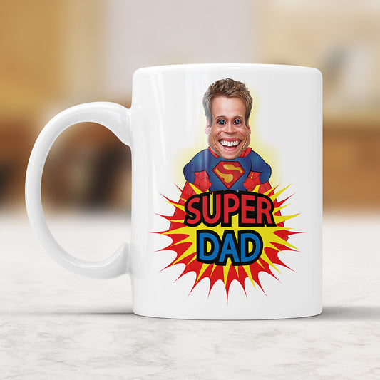 Custom Caricature Super Dad Mug